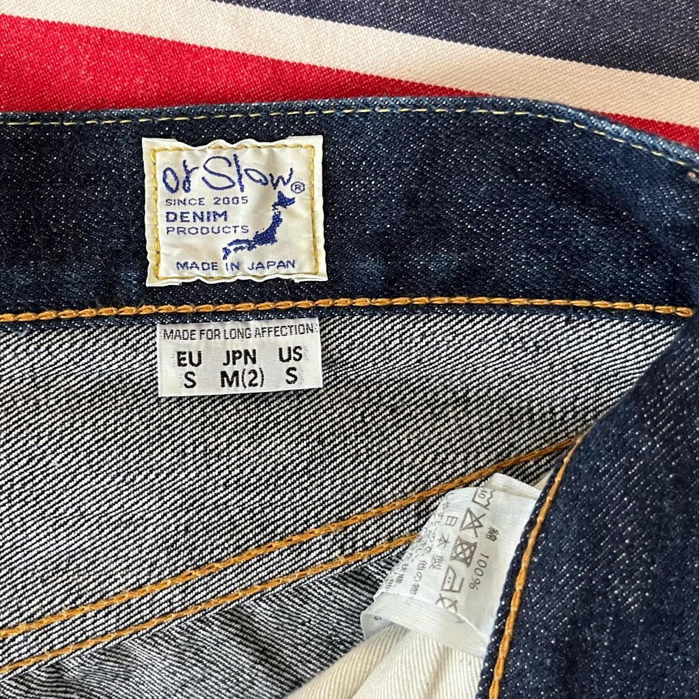OrSlow indigo dye selvedge jeans